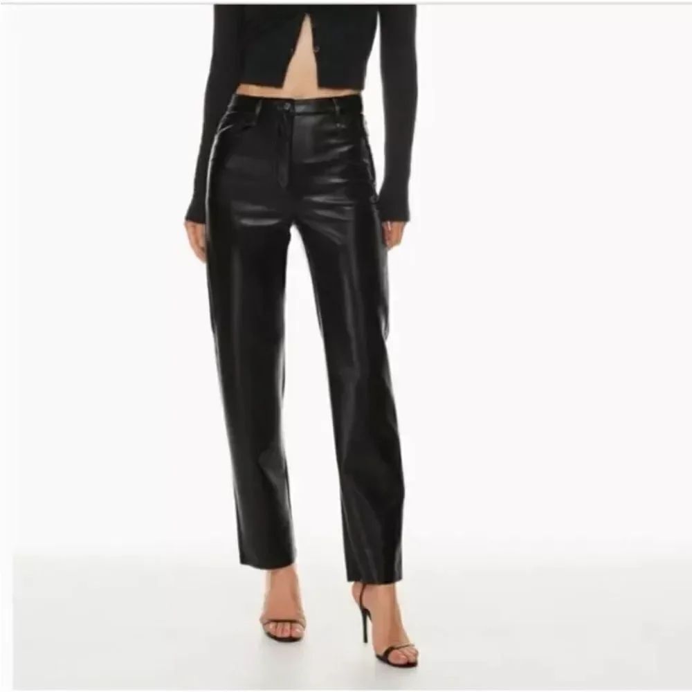 Wilfred Pants The Melina black Size 8 Faux Leather Straight Leg
